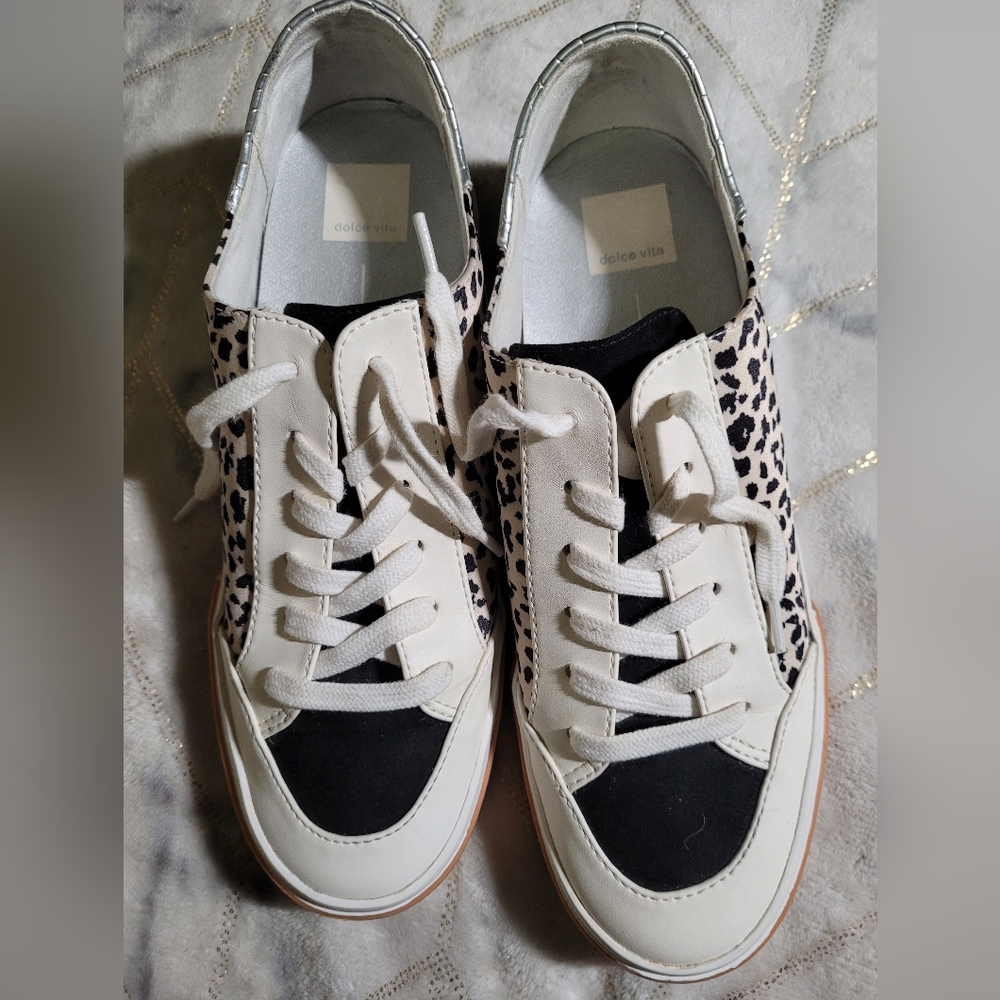 ZEVI WOMENS FAUX LEATHER SLIP ON CASUAL SNEAKERS SIZE 8